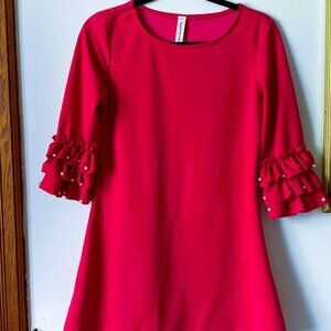 Pink Dress with Pearls